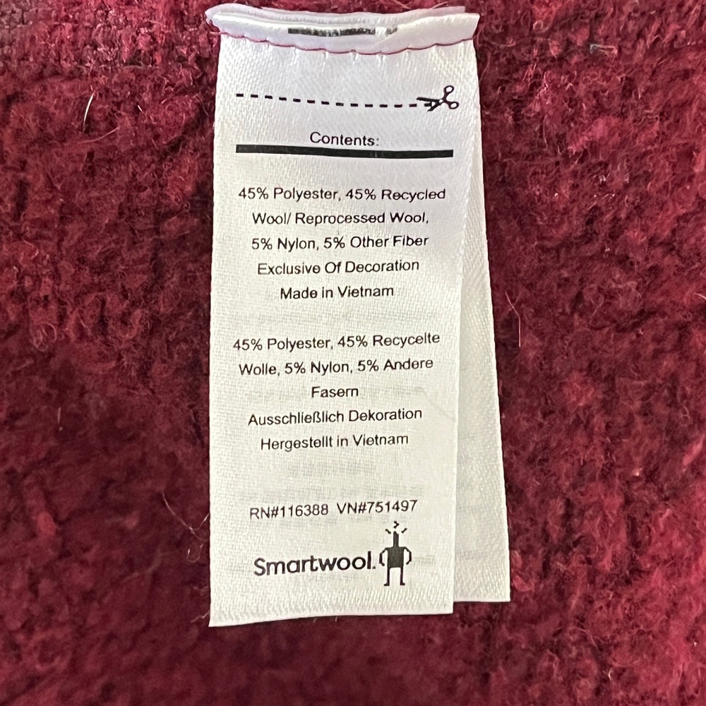 Smartwool Hudson Trail Pullover Womens Small Red Wool Blend Cowl Neck SW000313 - Picture 4 of 10